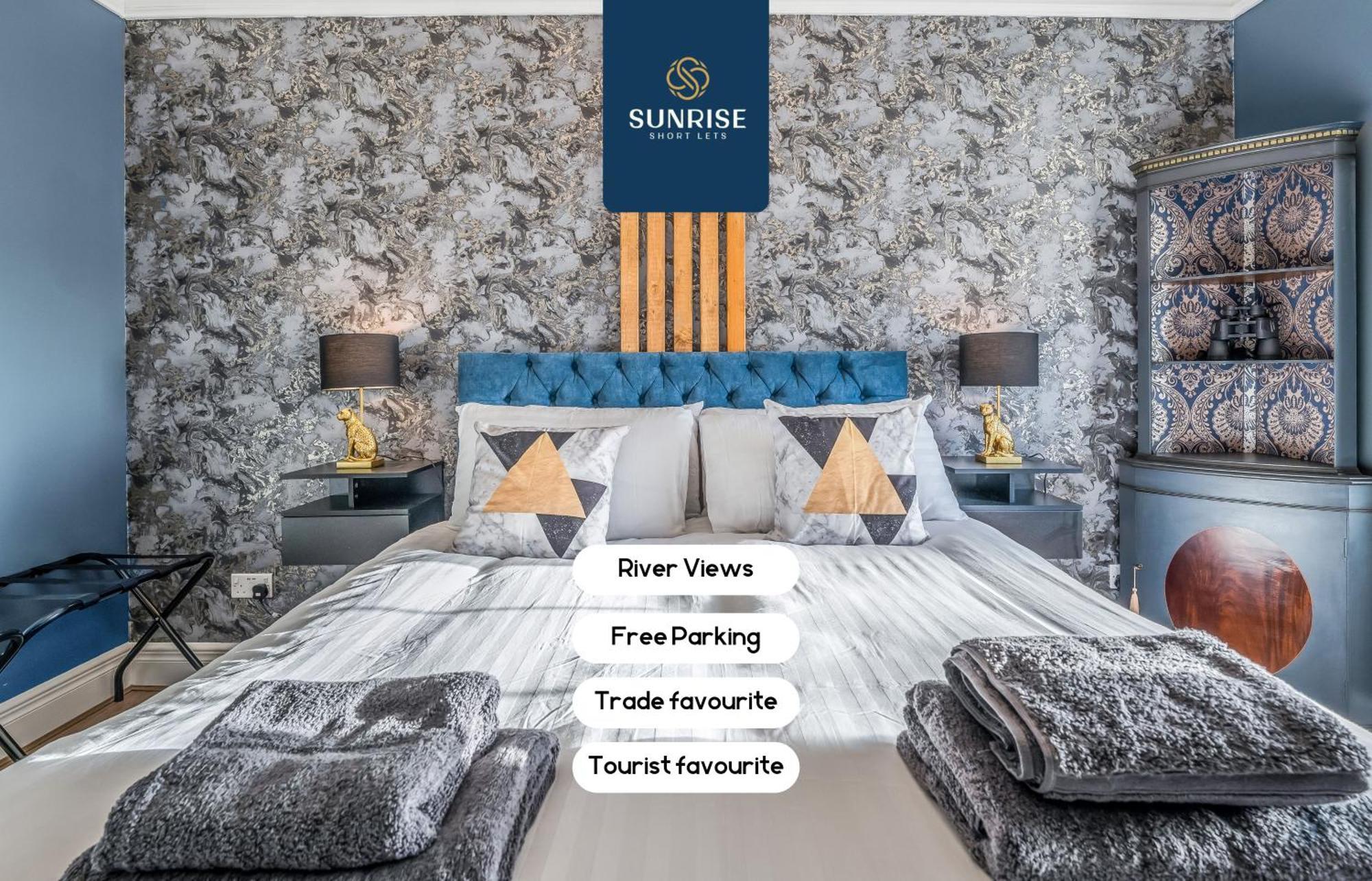Presidential Apartment, Family Home, Luxury Bedrooms, 2 Rooms, 1 King Bed, 2 Single Beds, Free Wifi, Free Parking, Tourists, Business Travelers, Relocation, Beautiful River Views, - Long Stays, Invoice And Reduced Price Are Only Via Sunrise Short Let ダンディー エクステリア 写真